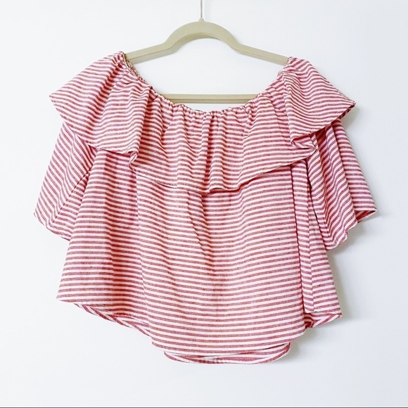 Lovers + Friends - Striped Off the Shoulder Blouse - Picture 3 of 4